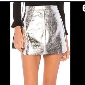 Karina Grimaldi Metallic Silver Skirt